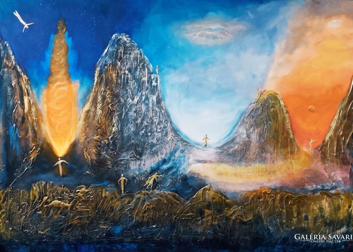 Zsófia Károlyfi: The Path of Our Soul (120x80 cm) | Károlyfi Zsófia: Lelkünk útja (120x80 cm)